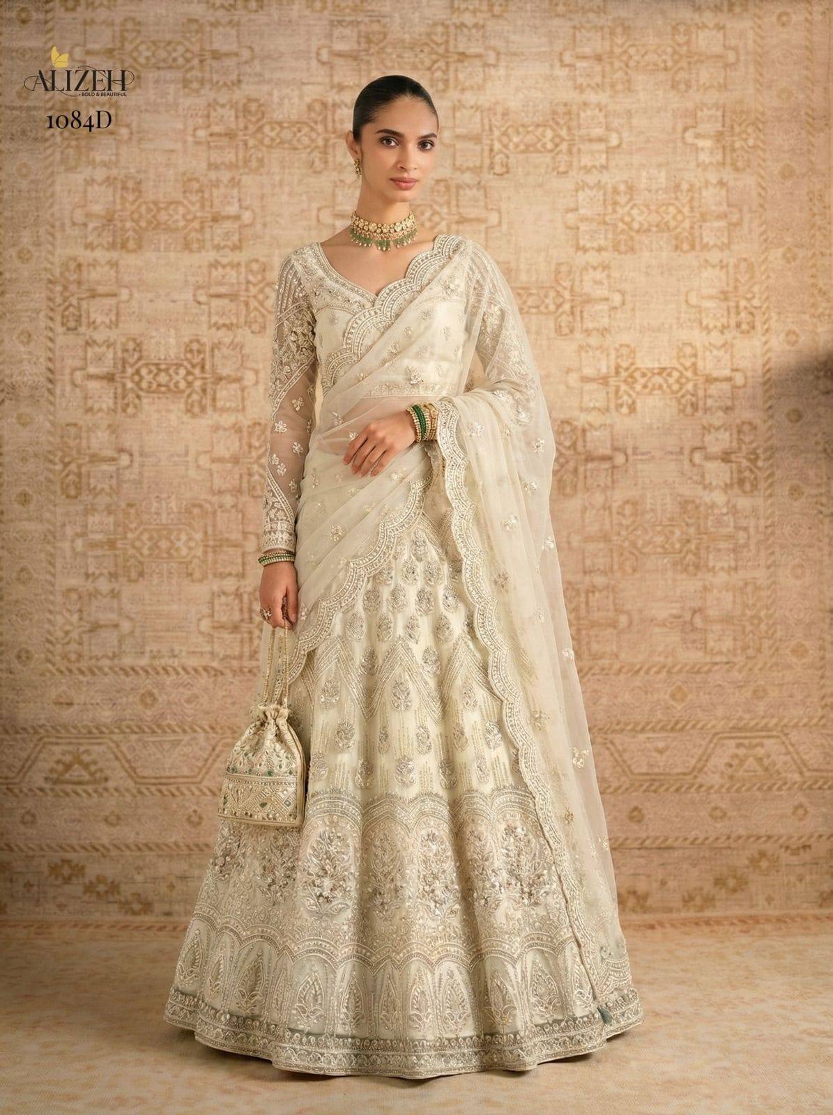 1084 COLOURS BY ALIZEH Indian Traditional Wear Bridal Collection Beautiful Stylish Fancy Colorful Bridal Wear & Occasional Wear Fancy Lehengas At Wholesale Price